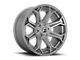 Fuel Wheels Siege Platinum Brushed Gunmetal 6-Lug Wheel; 22x12; -44mm Offset (05-15 Tacoma)