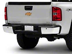 OEM Style Steel Rear Bumper; Pre-Drilled for Backup Sensors; Chrome (07-13 Silverado 1500)