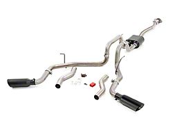 Rough Country Dual Exhaust System with Black Tips; Side/Rear Exit (99-06 5.3L Silverado 1500)