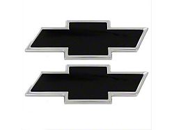 Chevy Bowtie Grille and Tailgate Emblems; Chrome and Black (14-15 Silverado 1500)