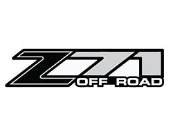 GM Z71 Off Road Decal; Black/Gray (01-06 Silverado 1500)