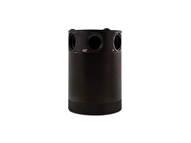 Mishimoto 3-Port Compact Baffled Oil Catch Can; Black (Universal; Some Adaptation May Be Required)