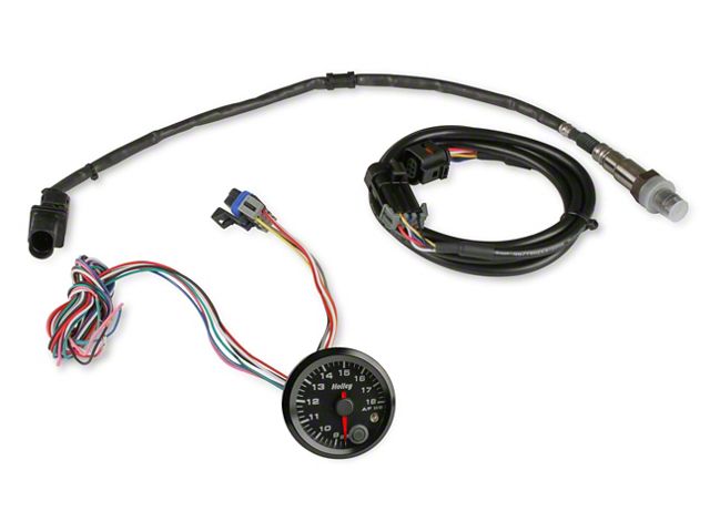 Holley 2-1/16-Inch Analog Style Standalone Air/Fuel Wideband Gauge; Black (Universal; Some Adaptation May Be Required)