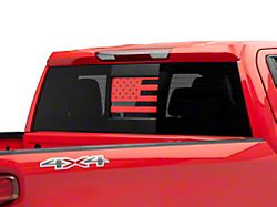 SEC10 Middle Window American Flag Decal; Red (99-23 Silverado 1500)