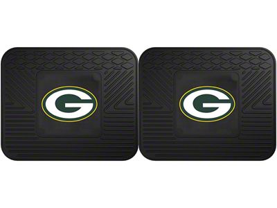 Molded Rear Floor Mats with Green Bay Packers Logo (Universal; Some Adaptation May Be Required)