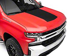 SEC10 Hood Decal; Matte Black (19-26 Silverado 1500)
