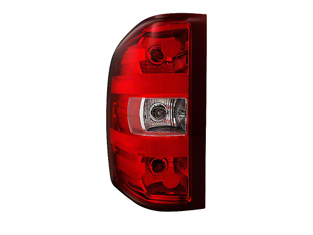 OEM Style Tail Light; Chrome Housing; Red/Clear Lens; Driver Side (07-14 Silverado 2500 HD)