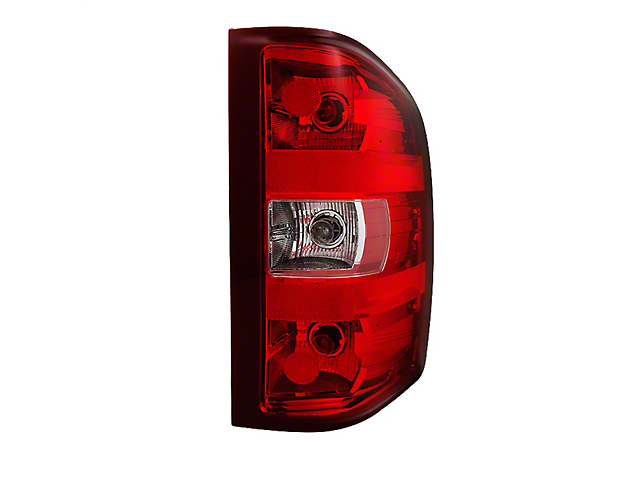 OEM Style Tail Light; Chrome Housing; Red/Clear Lens; Passenger Side (07-13 Silverado 1500)