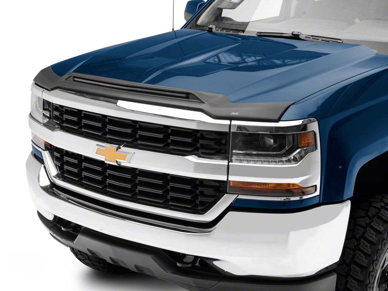 Silverado 1500 Aeroskin LightShield Hood Protector; Black (16-18 ...