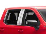 Pillar Post Trim; Stainless Steel (19-26 Silverado 1500 Crew Cab)