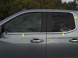 Window Sill Trim Set; Stainless Steel (19-26 Silverado 1500 Double Cab)