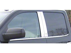 Window Sill Trim Set; 4 Piece; Stainless Steel (14-18 Silverado 1500 Double Cab)
