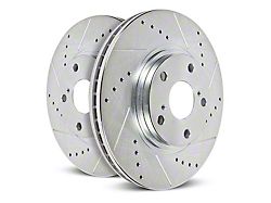 PowerStop Evolution Cross-Drilled and Slotted 6-Lug Rotors; Front Pair (19-22 Silverado 1500)