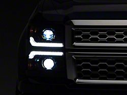 Morimoto XB LED Headlights; Black Housing; Clear Lens (14-15 Silverado 1500 w/o OEM LED Turn Signals)