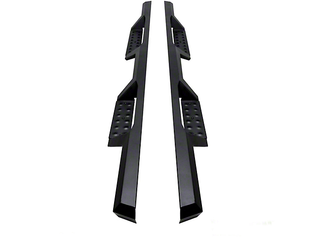 HDX Drop Nerf Side Step Bars; Textured Black (07-19 Silverado 2500 HD Extended/Double Cab)
