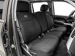 Rough Country Neoprene Front and Rear Seat Covers; Black (14-18 Sierra 1500 Crew Cab)