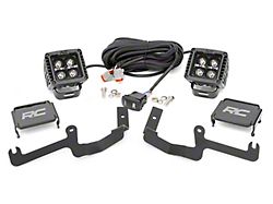 Rough Country 2-Inch Black Series LED Lower Windshield Ditch Kit; White DRL (19-23 Silverado 1500)