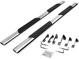 5-Inch Nerf Side Step Bars; Stainless Steel (04-14 Silverado 1500 Crew Cab)