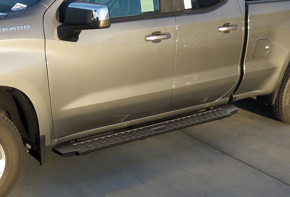 Sierra 1500 T-Style Running Boards; Black (19-22 Sierra 1500 Double Cab ...