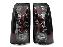 Axial Altezza Style Tail Lights; Chrome Housing; Smoked Lens (99-02 Silverado 1500)