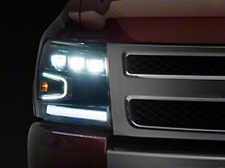 Raxiom LED Projector Headlights; Black Housing; Clear Lens (07-13 Silverado 1500)