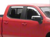 Putco Element Chrome Window Visors; Channel Mount; Front and Rear (19-26 Silverado 1500 Crew Cab)