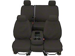 Covercraft Seat Saver Waterproof Polyester Custom Front Row Seat Cover; Gray (17-18 Sierra 1500 w/ Bench Seat & Fold-Down Center Console w/ a Lid/Cupholder & Center Seat Bottom Storage)