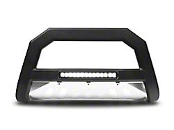 Armordillo Bumper Push Bar; AR Series; With Aluminum Skid Plate; With LED; Matte Black (07-18 Silverado 1500)