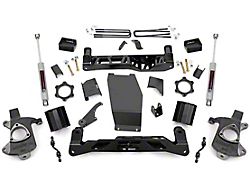 Rough Country 5-Inch Knuckle Suspension Lift Kit with V2 Monotube Shocks (14-18 4WD Sierra 1500 w/ Stock Cast Alumium or Stamped Steel Control Arms, Excluding Denali)