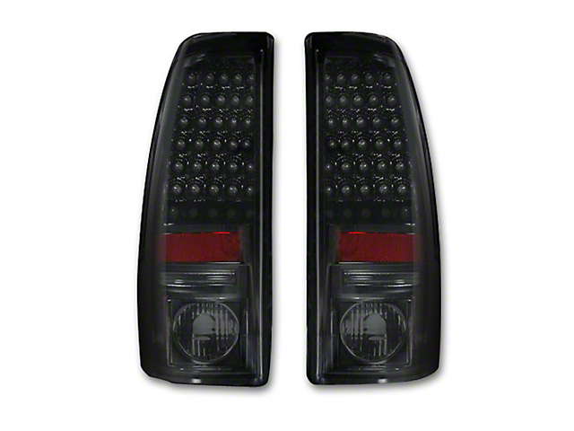 LED Tail Lights; Black Housing; Smoked Lens (99-06 Silverado 1500 Fleetside)
