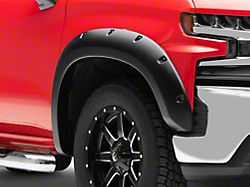 Bushwacker Forge Style Fender Flares; Front and Rear; Textured Black (19-23 Silverado 1500)