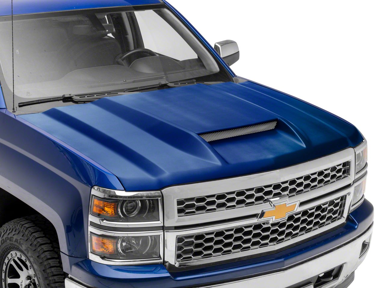 Silverado 1500 Type-rs Style Ram Air Hood; Unpainted (14-15 Silverado 