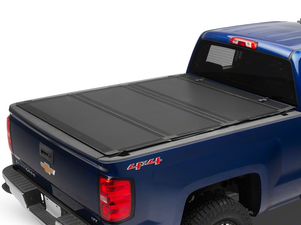 RedRock Low Profile Hard Tri-Fold Tonneau Cover (14-18 Silverado 1500 w ...