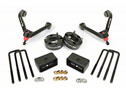 MotoFab 3-Inch Front / 2-Inch Rear Leveling Kit with Upper Control Arms (17-18 Silverado 1500)