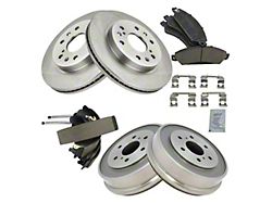 Ceramic 6-Lug Brake Rotor, Pad, Shoe and Drum Kit; Front and Rear (05-06 Sierra 1500)
