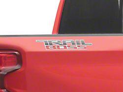 Trail Boss Decal; OEM Dark Gray/Red (19-26 Silverado 1500)