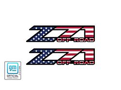 Z71 Off Road Decal; American Flag Regular (99-06 Silverado 1500)