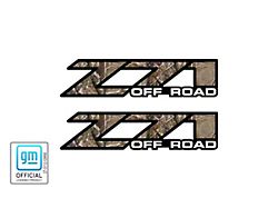 Z71 Off Road Decal; Camo Realtree AP (99-06 Silverado 1500)