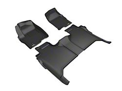 3D MAXpider Custom Fit All-Weather KAGU Series Front and Rear Floor Mats; Black (19-23 Sierra 1500 Crew Cab)