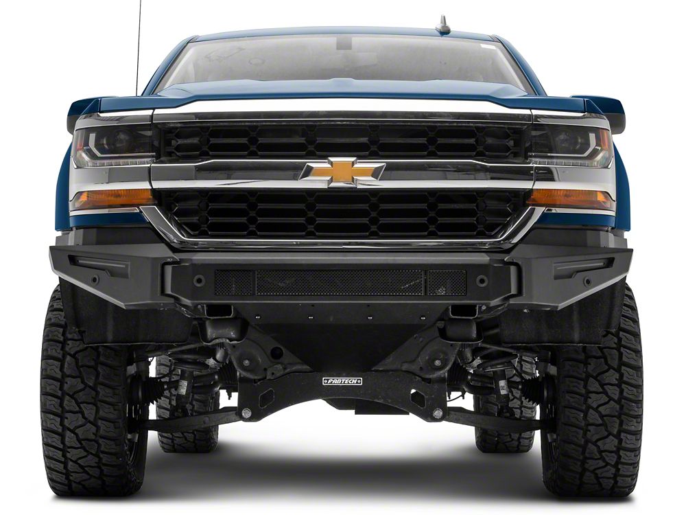 Barricade HD Modular Front Bumper with Skid Plate (16-18 Silverado 1500 ...