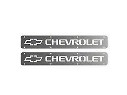 Rock Tamers Mudflap System Trim Plates; Chevrolet Logo