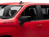 Chrome Delete Top Replacement Mirror Covers; Gloss Black (19-21 Silverado 1500)