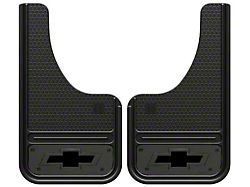 10-Inch x 18-Inch Mud Flaps with Mini Bowtie Logo; Front or Rear (Universal; Some Adaptation May Be Required)