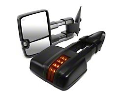 Powered Heated Towing Mirrors with Amber Turn Signals; Black (03-06 Sierra 1500)