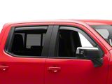 EGR In-Channel Window Visors; Front and Rear; Matte Black (19-26 Silverado 1500 Crew Cab)