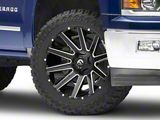 Fuel Wheels Contra Gloss Black Milled 6-Lug Wheel; 22x12; -43mm Offset (14-18 Silverado 1500)