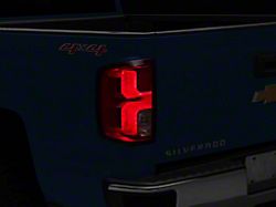 OEM Style LED Tail Light; Chrome Housing; Red/Clear Lens; Driver Side (16-18 Silverado 1500 LTZ)