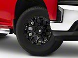 Mammoth Vex Satin Black Machined 6-Lug Wheel; 17x9; -6mm Offset (19-26 Silverado 1500)