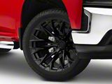 Fuel Wheels Flame Blackout 6-Lug Wheel; 22x12; -44mm Offset (19-26 Silverado 1500)
