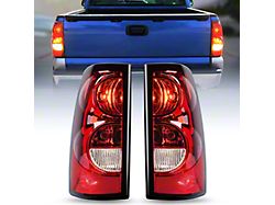 OE Style Tail Lights; Chrome Housing; Smoked Lens (03-06 Silverado 1500 Fleetside)
